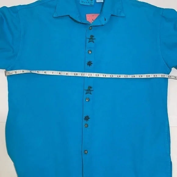 Byrkit Inc NWT Teal Blue Long Sleeve Shirt - Picture 12 of 16